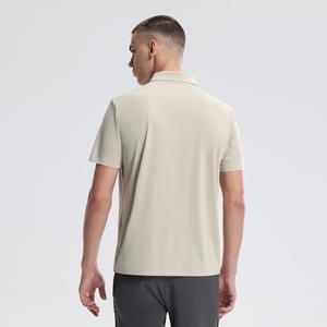 T-shirt d'été en coton tricoté 100 % respirant et à séchage rapide pour homme, haut de randonnée extérieur infroissable pour activités sportives - Product Image 6
