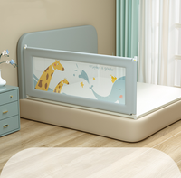 Barrière de lit bébé réglable en maille respirante, protection de sécurité pour tout-petits, barrière de lit d'appoint à imprimé dessin animé