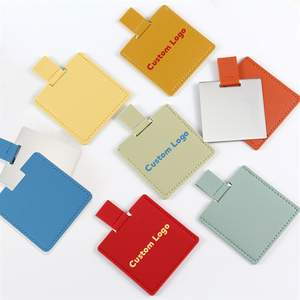 Dịch vụ tùy chỉnh gương mới khuyến mại <span class=keywords><strong>Pocket</strong></span> gương Nhà cung cấp giá cả cạnh tranh PU da trang điểm gương - Product Image 1
