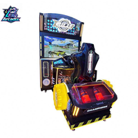 Machine de jeu de course automobile à monnayeur, simulateur de conduite d'arcade intérieur avec écran HD pour centre de jeux, vente en gros usine