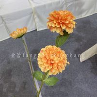 Bunga Sutra Artifisial 3 Kepala Aroma Harum untuk Dekorasi Pernikahan Gaya Romantis Impian Lanskap Mewah