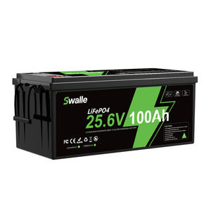 Batteries lithium-ion à décharge profonde 24 Volts 100Ah rechargeables LiFePO4 pour stockage d'énergie domestique, pack de batteries 25.6V 100Ah, stock UE - Product Image 1