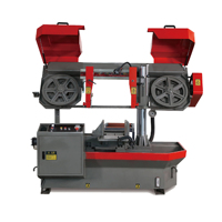 Scie à ruban semi-automatique pour métaux, moteur en cuivre 3kW 4 pôles, scie à ruban horizontale, table de travail renforcée, équipement de sciage des métaux