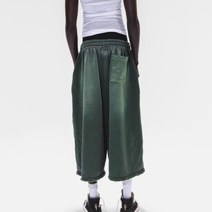 OEM Low MOQ Custom Streetwear Long <b>Shorts</b> Summer Acid Wash Baggy <b>3</b>/<b>4</b> <b>Shorts</b> for Men - Product Image 3