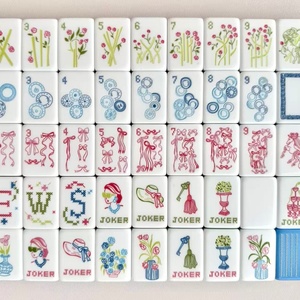 Juego de Mesa de Alta Gama con Textura Dorada, Resistente al Desgaste, Fichas de Mahjong de Lujo con Patrón Dorado de Alta Transparencia - Product Image 2