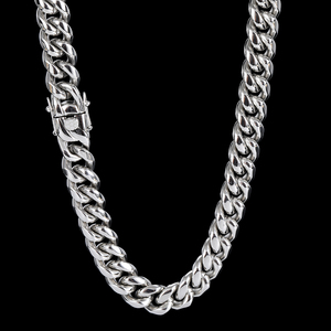Collar de Cadena Cubana de Acero Inoxidable de Alta Calidad con Acabado Pulido, Chapado en Oro de 18K, Estilo Hiphop para Hombre - Product Image 5
