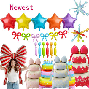 Nouvel ensemble de ballons géants en forme de nœud pour gâteau d'anniversaire, feux d'artifice, décoration de fête, baby shower, mariage - Vente chaude - Product Image 1
