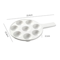 Plat de cuisson en porcelaine moderne et écologique avec 8 trous, 6 trous et poignée, assiettes à escargot en céramique blanche de style français