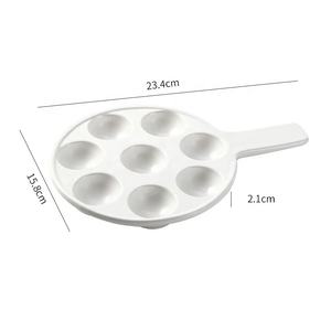 <span class=keywords><strong>Plat</strong></span> de cuisson en <span class=keywords><strong>porcelaine</strong></span> moderne et écologique avec 8 trous, 6 trous et poignée, assiettes à <span class=keywords><strong>escargot</strong></span> en céramique blanche de style français - Product Image 6