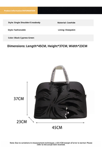 Sac à main en cuir véritable pour femme, sac de luxe à poignée supérieure grande capacité avec motif de créature mythique en relief pour dames - Product Image 5