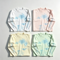 T-shirts personnalisés en tricot gaufré avec strass, style streetwear décontracté, anti-plis, anti-rétrécissement, anti-boulochage, coupe ample, motif logo