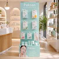 Support d'affichage avec logo personnalisé imprimé, présentoir suspendu en carton recyclable pour la promotion de produits légers