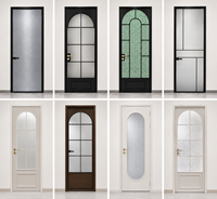 Porte en aluminium à double vitrage insonorisée pour maison, bureau, chambre, salle de bain, garantie 5 ans