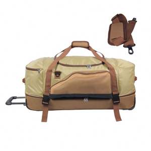 Custom Multi-Functional <b>Wheeled</b> Travel <b>Duffle</b> <b>Bag</b> Modern Rolling Luggage 2 Wheels Durable Handle Shoulder Strap OEM Manufacturer - Product Image 3
