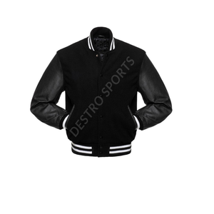 Chaquetas universitarias de invierno para hombre, ropa de cuero y lana, ropa informal y para exteriores, chaqueta de béisbol con collage para hombre - Product Image 4