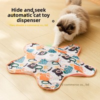 Tente de jeu pour animaux de compagnie avec boule, jouet électrique interactif anti-ennui, baguette de chat automatique avec plateau tournant en ABS