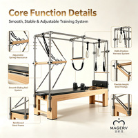 Reformer Cadillac de Pilates de Luxe Premium pour Femmes, en Bois d'Érable/Chêne, Réglable et Durable, pour la Santé, pour la Maison et les Studios Commerciaux |   MAGERV