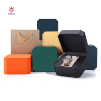 Boîte cadeau de luxe pour montre, emballage noir pour homme et femme, étui de montre en gros, faible MOQ, boîte d'emballage économique