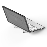 Coque de protection rigide transparente avec pare-chocs souple pour MacBook Neo 13 pouces A3404, anti-traces de doigts