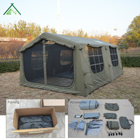 Tente gonflable en toile de coton de qualité supérieure Litai Antour 17.28 pour 5-6 personnes, quatre saisons, une chambre, un salon, tente de luxe