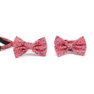 Corbata de Moño Pre-atada Ajustable de Poliéster Estampada con Barco de Vela y Nubes en Rosa, Negro y <span class=keywords><strong>Blanco</strong></span> para Hombre - Product Image 5