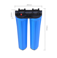 Sistema de Filtro de Agua de Ósmosis Inversa de 2 Etapas de Alta Calidad de 20 Pulgadas, con Alimentación USB/Eléctrica, para Uso en el Hogar, Hoteles y Exteriores