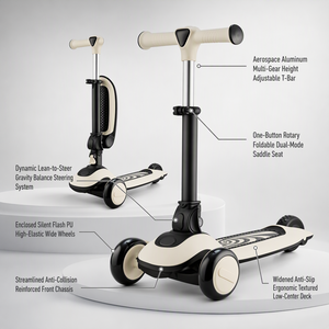 <span class=keywords><strong>Kinderkraft</strong></span> Halley Big Kid Scooter 2-in-1 50kg Tragkraft Polyurethan-Räder Klappbarer Sitz Höhenverstellbar - Product Image 5
