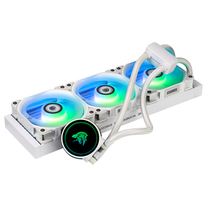 Système de refroidissement liquide pour CPU avec <span class=keywords><strong>radiateur</strong></span> de 360 mm, double pompe, roulement à fluide, ARGB, capacité thermique de 330 W, faible <span class=keywords><strong>bruit</strong></span>, haut <span class=keywords><strong>d</strong></span>ébit - Product Image 1