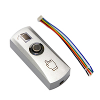 Botón de Salida con Luz LED de Aleación de Zinc, Botón de Presión Automático para Puerta Montado en la Pared con LED para Sistema de Control de Acceso a Puertas