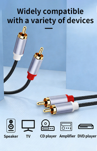 <span class=keywords><strong>สาย</strong></span>สัญญาณเสียง RCA แบบพกพา สีแดงและสีขาว <span class=keywords><strong>หัว</strong></span>ต่อแบบดอกบัวคู่ 2 ต่อ 2 <span class=keywords><strong>สาย</strong></span>แปลง Y สำหรับเครื่องเล่นซีดี ดีวีดี เครื่องขยายเสียง ทีวี - Product Image 4