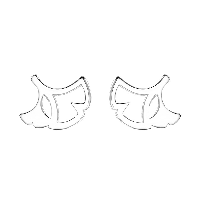 Ginkgo leaf stud earrings yr1-4832b