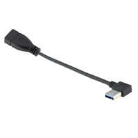 Cable de Extensión USB 3.0 de 90 Grados, Macho a Hembra, Núcleo de Cobre, Transmisión de Datos de Alta Velocidad para Computadora