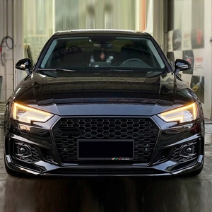 Kit Carrozzeria Stile RS4 per <span class=keywords><strong>Audi</strong></span> <span class=keywords><strong>A4</strong></span> B9 S4 2017-2019, Paraurti Anteriore Facelift con Griglia Nera - Product Image 5