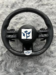 Volant en cuir et fibre de carbone personnalisé en gros pour Mercedes-Benz <span class=keywords><strong>2022</strong></span> Nouveaux modèles CLS <span class=keywords><strong>GLE</strong></span> W213 W238 W205 W222 W463 W167 G63 Classe C C63 - Product Image 4