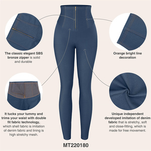 Hexin Moq <span class=keywords><strong>1</strong></span> Short de sport pour femme, taille haute, effet gainant ventre plat, avec cordon de serrage, pour fitness et yoga - Product Image 2