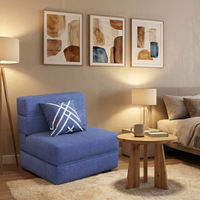 Canapé-lit pliable moderne une place, design compact, emballé sous vide, pour salon, hôtel, appartement