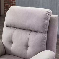 Canapé inclinable classique en tissu gris rembourré pour salon, fauteuil inclinable électrique en gros