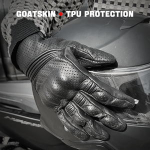 Gants de moto en cuir de chèvre avec protection TPU, compatibles écran tactile, doigts entiers, logo personnalisé, OEM ODM, certifiés CE ISO, fourniture directe usine - Product Image 3