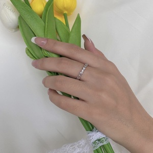 Dylam Симпатичные обручальные кольца, кольцо из чистого серебра, цена, полная вечность, свадебный стиль, самая дорогая фантазия в мире - Product Image 4