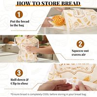 Lot de 2 sacs à pain en cire d'abeille pour pain au levain fait maison - Sacs réutilisables en lin biologique avec doublure en coton pour pain au levain naturel à la cire d'abeille