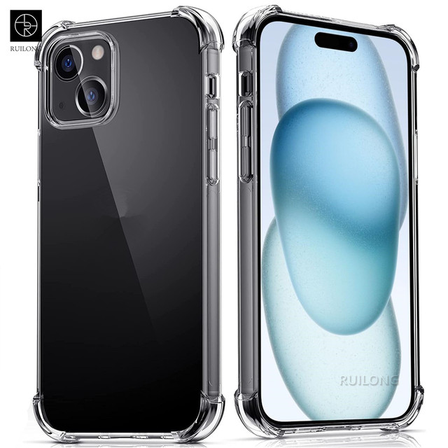 1.5MM Transparent Shockproof Soft Clear TPU Case for IPhone 16 15 Pro Max 14 Plus 13 12 11 XR XS 6 7 8 SE Cases