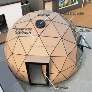 Tenda a Cupola Geodetica in Legno e Vetro da 6M <span class=keywords><strong>per</strong></span> <span class=keywords><strong>Glamping</strong></span>, Casa Cabina <span class=keywords><strong>per</strong></span> Resort con Struttura in Lega di Alluminio Resistente - Product Image 6