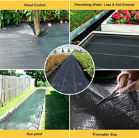Tapis de contrôle des mauvaises herbes agricoles en Pp noir, 85 g/m², couverture de sol en Pp, tapis de mauvaises herbes en rouleau pour serre de jardin