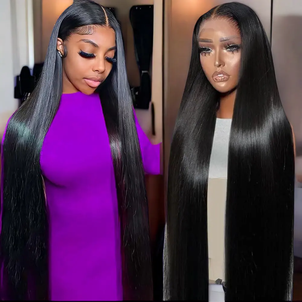 Swiss HD Lace Front Wigs Raw Human Hair Glueless 360 Full Wig with Long Cuticle Aligned Virgin Brazilian Hair Deep Wave Style