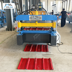 Machine de formage de tôles d'acier pour panneaux de toiture trapézoïdaux, exportée vers la Zambie - Product Image 2