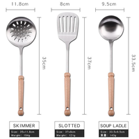 Nouveautés 2026 : Ustensile de cuisine avec manche en bois, accessoires de cuisine écologiques et sûrs pour les aliments