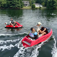 Nouveau Bateau à Jet d'Eau Électrique Tendance E-Boat pour Surf Ondes, Jet Ski Gonflable en Fibre de Verre, Go-Kart Aquatique pour Divertissement, 48KM/H 150KG
