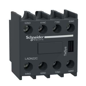 เดิมและใหม่ช่วยติดต่อบล็อก TeSys D 2NO + 2NC LADN22C ด้านหน้าติดตั้งในสต็อก - Product Image 1