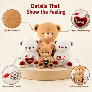San valentino orsacchiotto <span class=keywords><strong>peluche</strong></span> <span class=keywords><strong>peluche</strong></span> <span class=keywords><strong>peluche</strong></span> bianco marrone rosso a forma di <span class=keywords><strong>cuore</strong></span> morbido cotone PP ti amo <span class=keywords><strong>peluche</strong></span> Unisex - Product Image 2