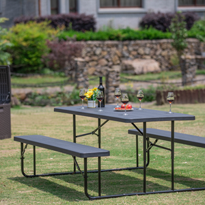 Cortile Picnic all'aperto per feste da pranzo pieghevole <span class=keywords><strong>birreria</strong></span> Set di birra tavolo e panca per eventi - Product Image 1